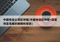 中国电信公司区块链[中国电信区块链+蔬菜项目发展的规模和现状]