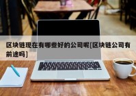 区块链现在有哪些好的公司呢[区块链公司有前途吗]