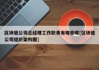 区块链公司总经理工作职责有哪些呢[区块链公司组织架构图]
